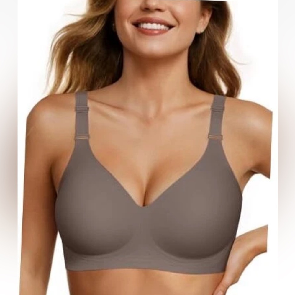 Soma Natalie Bra 38DD Taupe Wireless T-Shirt Bra Smooth Full Coverage